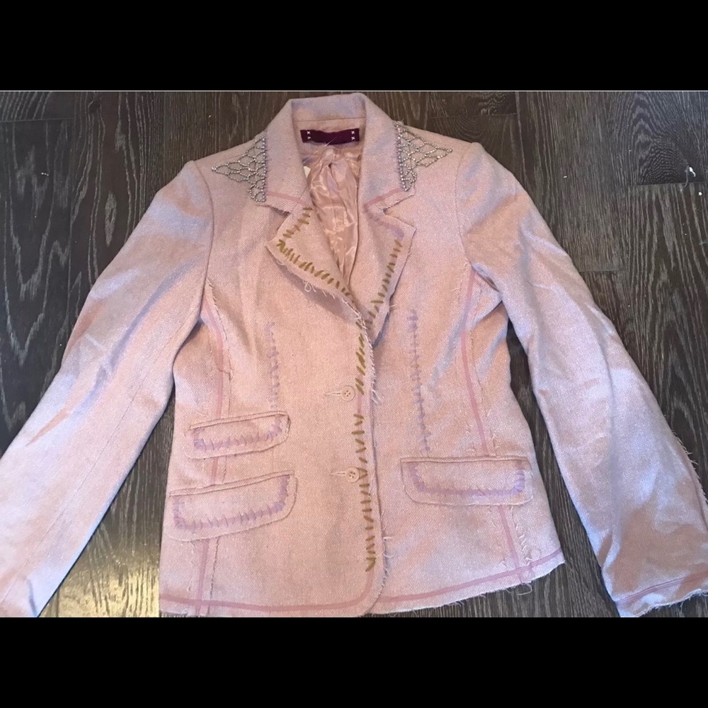 $350 NEW CRYSTAL EMBELLISHED BLAZER SZ M